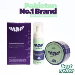 MAD Dental Purple Strips + MAD Whitening Foam AND Whitening Powder (10 Lac+ Orders Dispatched 🏆)